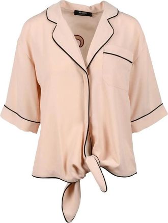 MY TWIN Twinset Pink Script Polyester Shirt