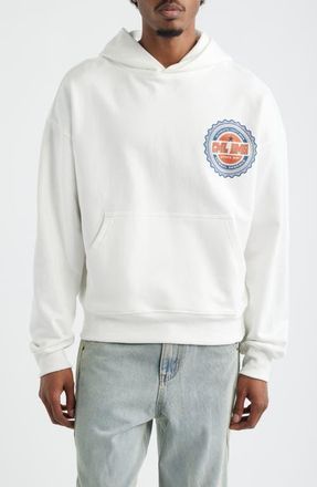 Criminal Damage Beer Bottle Graphic Cotton Hoodie in Off-White at Nordstrom, Size Xx-Large