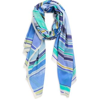 Echo Painted Stripe Scarf in Chambray at Nordstrom