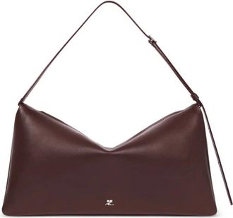 Courr&egrave;ges Smooth Calf Cuff Shoulder Bag - Dames - Schoudertassen - Bruin - ONE Size - Leer - Tassen