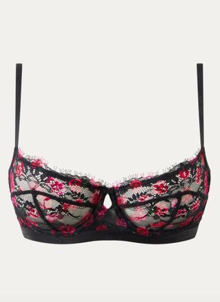 Lounge Printed Entice Balcony BH - Zwarte Bloemenprint - 65 / DD