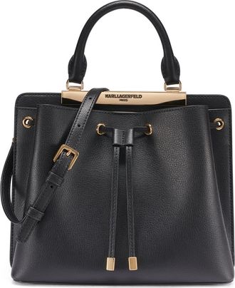 Karl Lagerfeld Evelina Bucket in Black/gold at Nordstrom