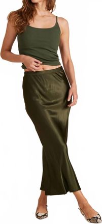 bobi Bias Midi Skirt In Dark Port