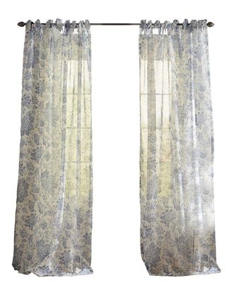 Elrene Westport Floral Tie-Top Sheer Curtain