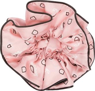 Ferragamo Arabesque Print Silk Scrunchie
