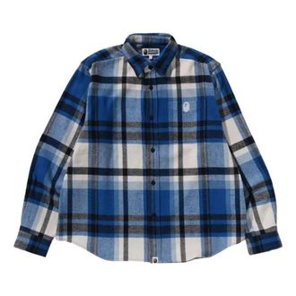 A Bathing Ape Check Relaxed Fit Shirt Blue 1K80-131-004-BLUE