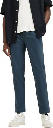 AllSaints Walde Skinny Fit Chino Cotton Pant In Workers Blue