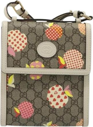 Gucci Pre-owned Cross Body Bag - Dames - Vintage Schoudertas - Beige - ONE Size - Leer - Vintage