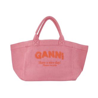 Ganni XXL Beach Resort Tote Bag - female - Ganni - Shopping Bags - Pink - ONE SIZE - Bags