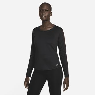 Nike Womens Therma-FIT One Long-Sleeve Top in Black | DD4927-010