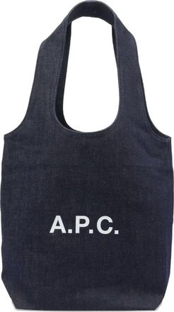 A.P.C. Borsa tote Ninon denim media - Blu