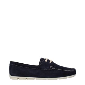 Prada Damens Wildlederblaue Slipper
