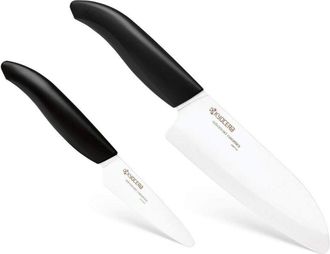 Kyocera Juego De 2 Cuchillos De Cocina - Fk-2pc-wh-bk - Kyocera