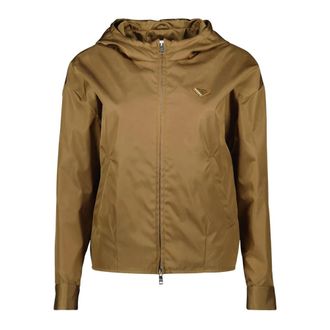 Prada Re-Nylon Blouson Jacket - female - Prada - Light Jackets - Brown - S - Jackets