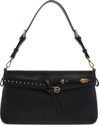 Pinko Belt Bag Classic Vitello Morbi - Dames - Schoudertassen - Zwart - ONE Size - Tassen