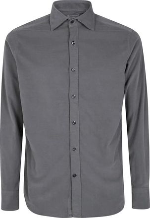 Tintoria Mattei Overhemden, Heren, Grijs, L, Casual Shirts