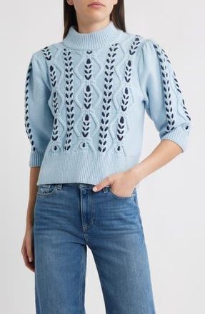 Rails Addy Cable Stitch Sweater in Sky Navy Cables at Nordstrom Rack, Size Xx-Large