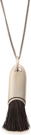 Christophe Lemaire Personal Brush Pendant Silver-plated Necklace - One Size