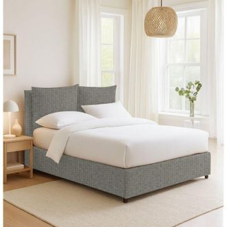 Dmora Cama Individual Todmorden, Desenfundable, Hecho En Italia, Gris Ceniza