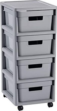 Curver Infinity 4 X 10l Avec 4 Tiroirs De Coffre Des Tiroirs De Stockage Chariot - Curver
