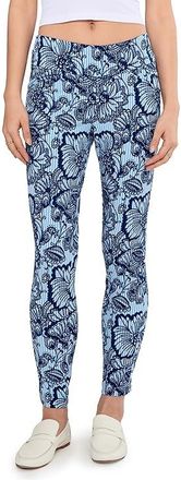 Lilly Pulitzer Upf 50 Luxletic Corso Pants Womens Casual Pants Starlight Navy Proud As A Peacock Stripe Golf : 12 28, Polyester/Spandex