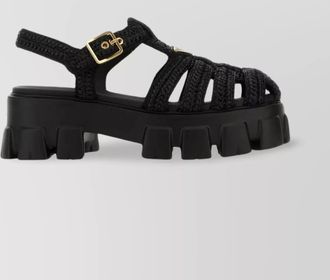 Prada raffia sandals