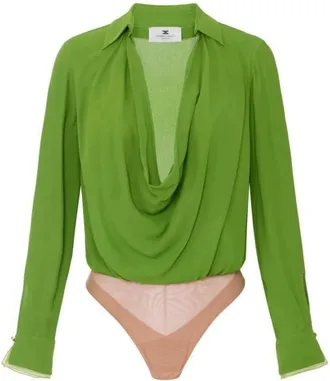 Elisabetta Franchi Mujer, Camisetas, Verde, Talla: S