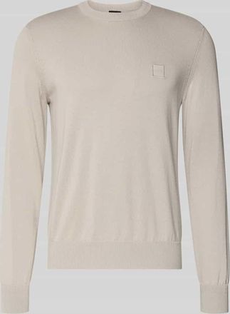 Boss Orange by Hugo Boss BOSS Orange Regular Fit Pullover aus Baumwoll-Kaschmir-Mix Modell KANOVANO in Hellgrau, Größe XXL