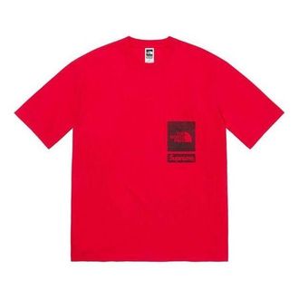 SUPREME x The North Face Printed Pocket T-Shirt Red Black SUP-SS23-074
