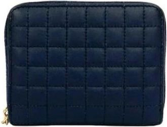 Celine Pre-owned Bi-fold Portemonnee - Dames - Vintage Accessoires - Blauw - ONE Size - Leer - Vintage