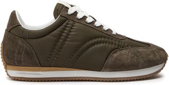Toteme Panelled Nylon and Suede Sneakers - Khaki - 41 (IT41 / UK8)