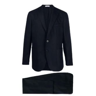 Boglioli Kostuums, Heren, Zwart, 2Xl, Wol, Single Breasted Suit