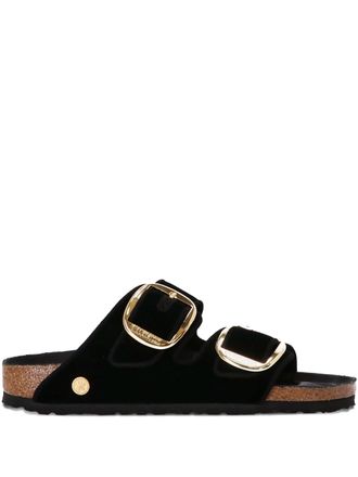 Birkenstock Arizona Big Fibbia nero, tessile di velluto