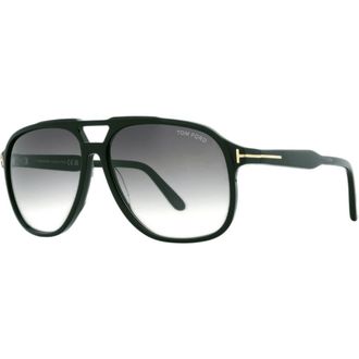 Tom Ford Black Acetate Navigator Grey Gradient Mens Sunglasses FT0753 01B 62