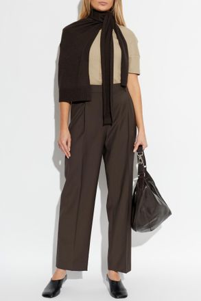 Christophe Lemaire Top With A Round Neckline, Womens, Beige