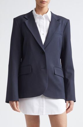 Monse Back Cascade Blazer in Midnight at Nordstrom, Size 8