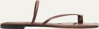 Vince Polli Leather Toe-Ring Flat Sandals