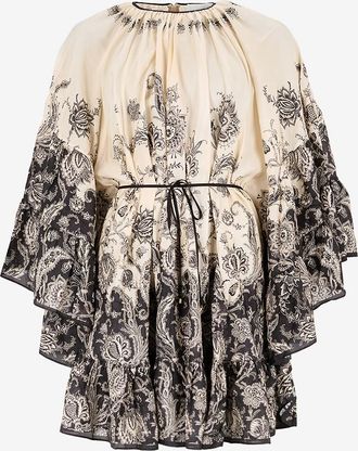 Zimmermann Minikleid aus Seide Rhiannon Lantern Floral