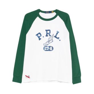 Polo Ralph Lauren Long Sleeve Tops, male, White, Size: 2XL Uneven Jersey Knt T-Shirt