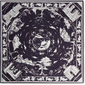 Mulberry Square Scarf - British Park in Deep Aubergine at Nordstrom