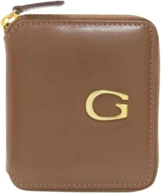 Gucci Pre-owned Vintage Portemonnee - Dames - Vintage Accessoires - Bruin - ONE Size - Leer - Vintage