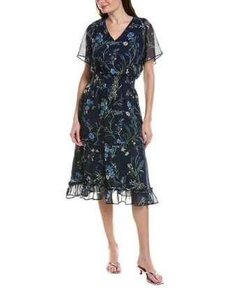 CeCe by Cynthia Steffe Cece Smock Tiered Midi Dress