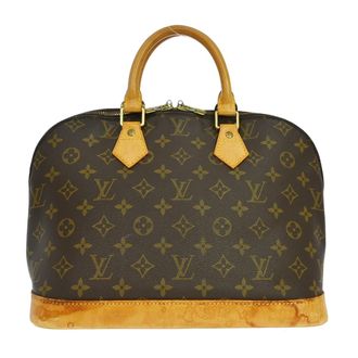 Louis Vuitton Alma Handbag Monogram Canvas Brown Canvas Handbag (Pre-Owned)