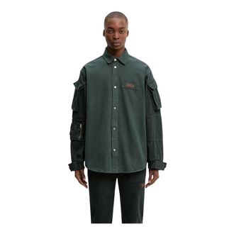 Martine Rose Utility Shirt - Heren - Casual Overhemden - Groen - L - Katoen - Overhemden