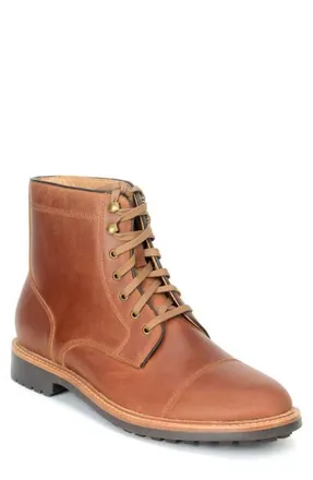 Warfield & Grand Gresham Lugged Cap Toe Boot in Coganc at Nordstrom, Size 10.5