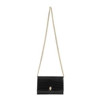 Alexander McQueen Black Skull Small Crossbody Bag