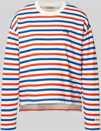 Smith & Soul Boxy Fit Sweatshirt mit Rundhalsausschnitt und Stitching in Royal, Gr&ouml;&szlig;e XXL