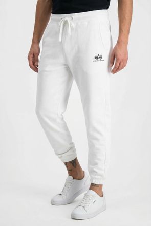 Alpha Industries Sweathose ALPHA INDUSTRIES Basic Jogger Small Logo II, Herren, Gr. XXL, N-Gr, weiss (wei&szlig;), Sweatware, Obermaterial: 80% Baumwolle, 20% Polyester, bed