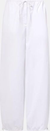 Toteme Cotton poplin wide-leg pants