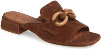 Pedro Garcia Enna Slide Sandal in Spice Plush Suede-Walnut at Nordstrom, Size 10.5Us